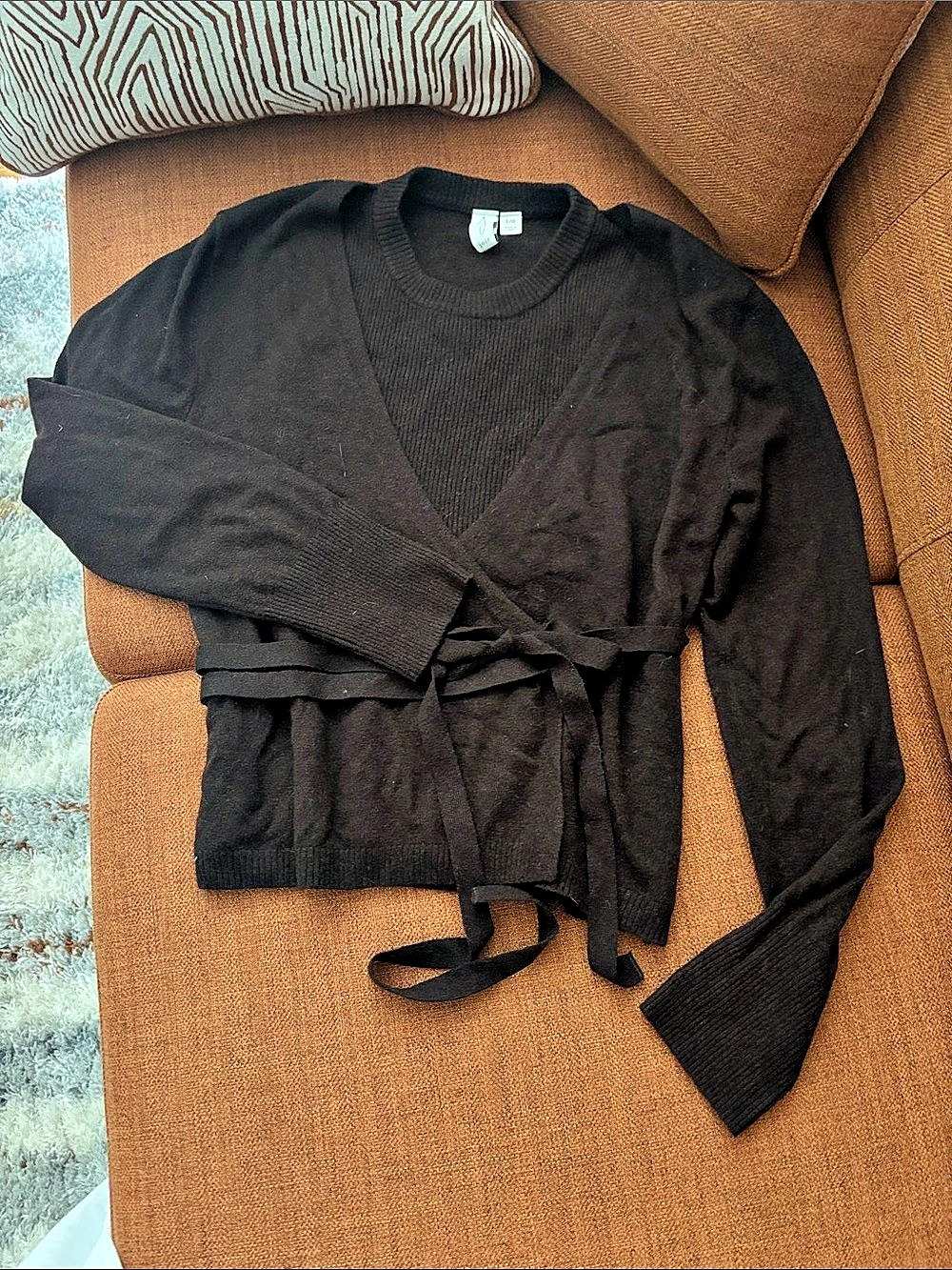 Joie Wrap Cardigan Brown  Size Large